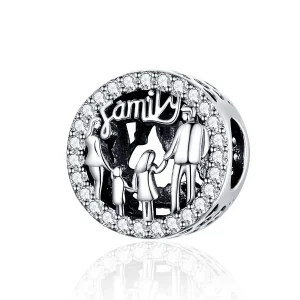 (imagine pentru) Talisman Tip Pandora Familia mea din argint - SCC1184