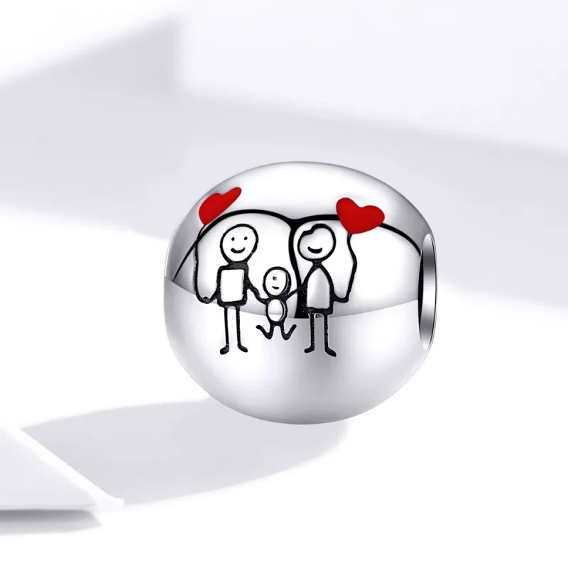 (imagine pentru) Talisman Tip Pandora Familia mea din argint - SCC1339 - Vizualizare 2