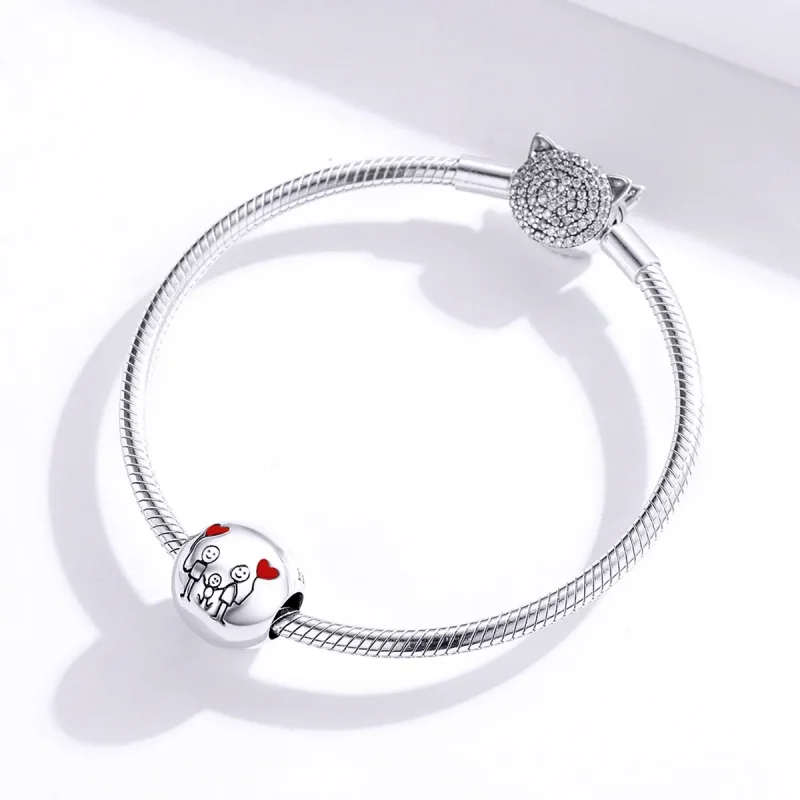 (imagine pentru) Talisman Tip Pandora Familia mea din argint - SCC1339 - Vizualizare 3