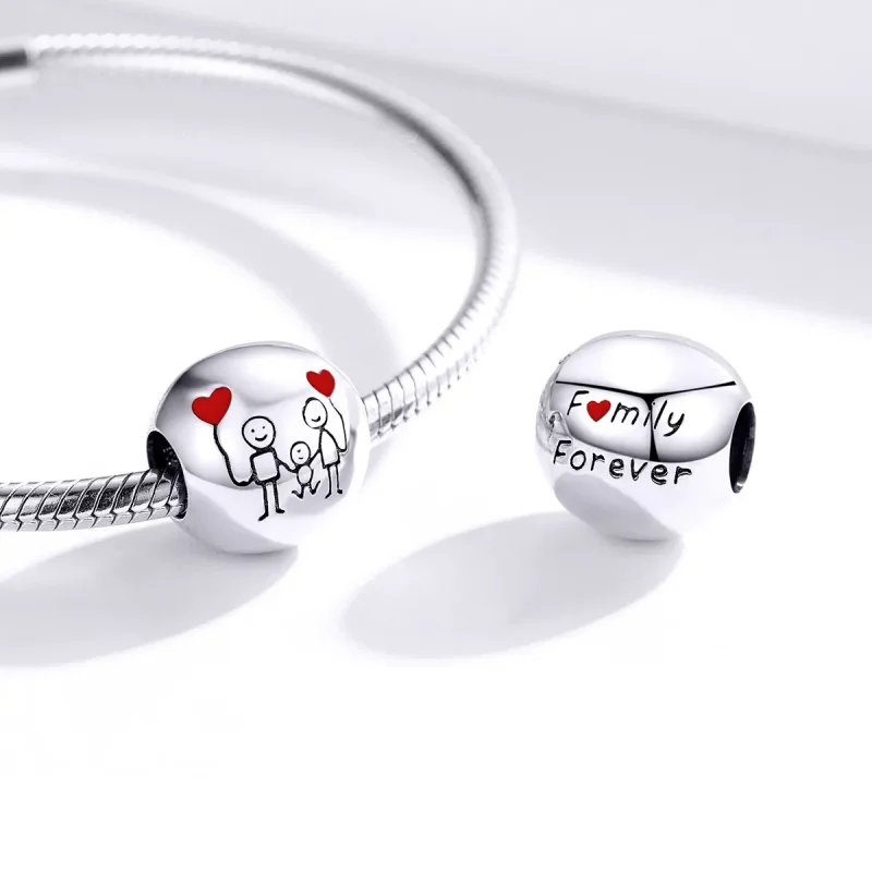 (imagine pentru) Talisman Tip Pandora Familia mea din argint - SCC1339 - Vizualizare 4