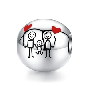 (imagine pentru) Talisman Tip Pandora Familia mea din argint - SCC1339