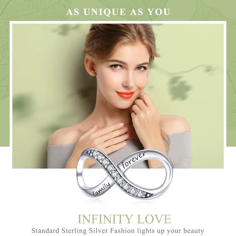 (imagine pentru) Talisman Tip Pandora Familie pentru totdeauna din argint - SCC1146 - Vizualizare 2