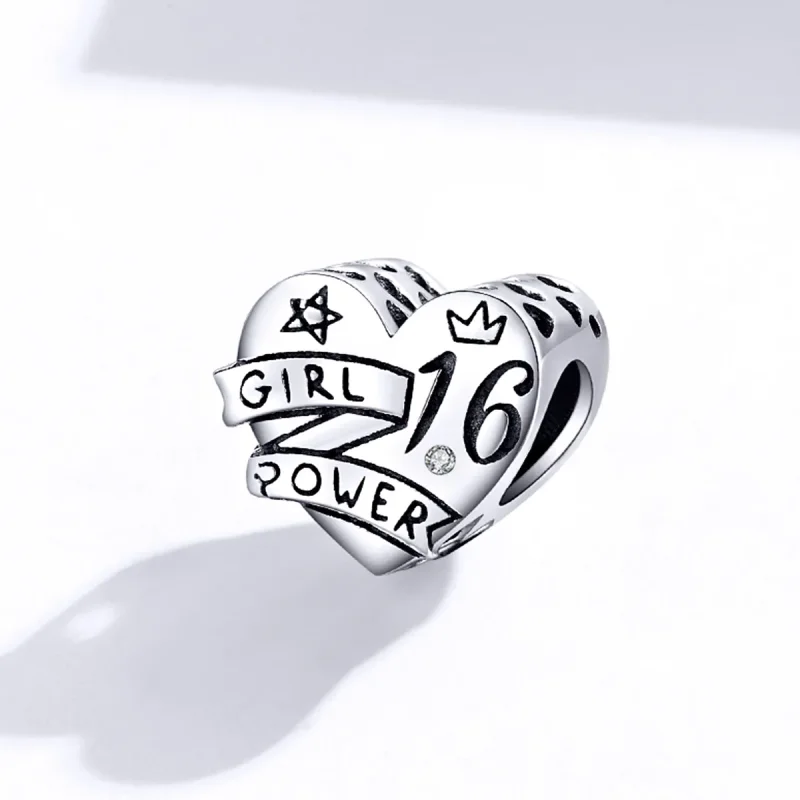 (imagine pentru) Talisman Tip Pandora Fata de putere dulce 16 din argint - SCC1437 - Vizualizare 2