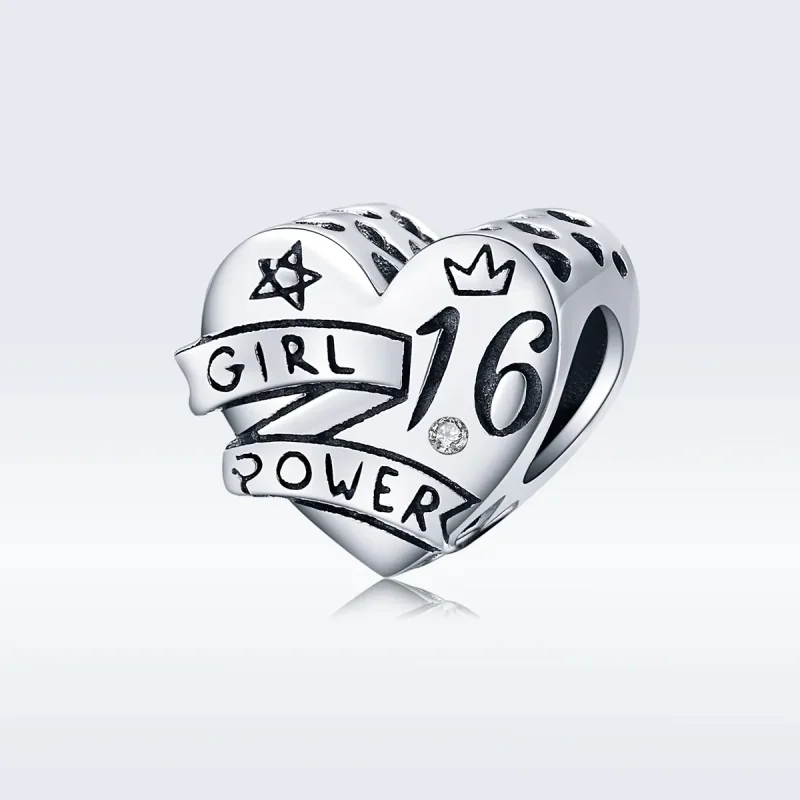 (imagine pentru) Talisman Tip Pandora Fata de putere dulce 16 din argint - SCC1437 - Vizualizare 5