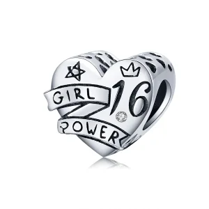 (imagine pentru) Talisman Tip Pandora Fata de putere dulce 16 din argint - SCC1437