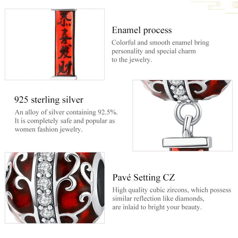 (imagine pentru) Talisman Tip Pandora Felinar din argint - BSC134 - Vizualizare 6