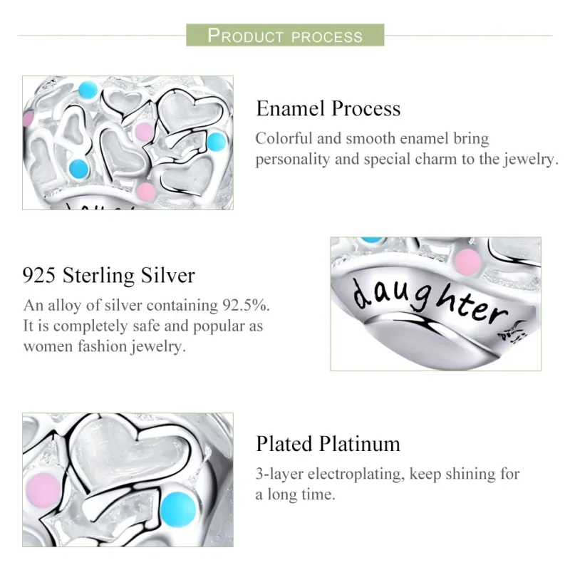 (imagine pentru) Talisman Tip Pandora Fiică din argint - SCC1152 - Vizualizare 4