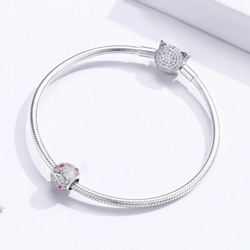 (imagine pentru) Talisman Tip Pandora Floare de prun din argint - BSC153 - Vizualizare 3