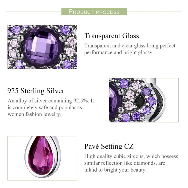 (imagine pentru) Talisman Tip Pandora Floare persistentă din argint - SCC1075 - Vizualizare 4