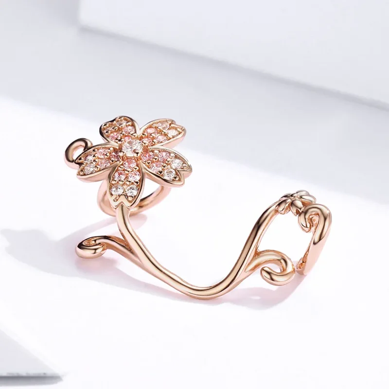 (imagine pentru) Talisman Tip Pandora Flori de cireș din aur rose - SCC1033-C - Vizualizare 2