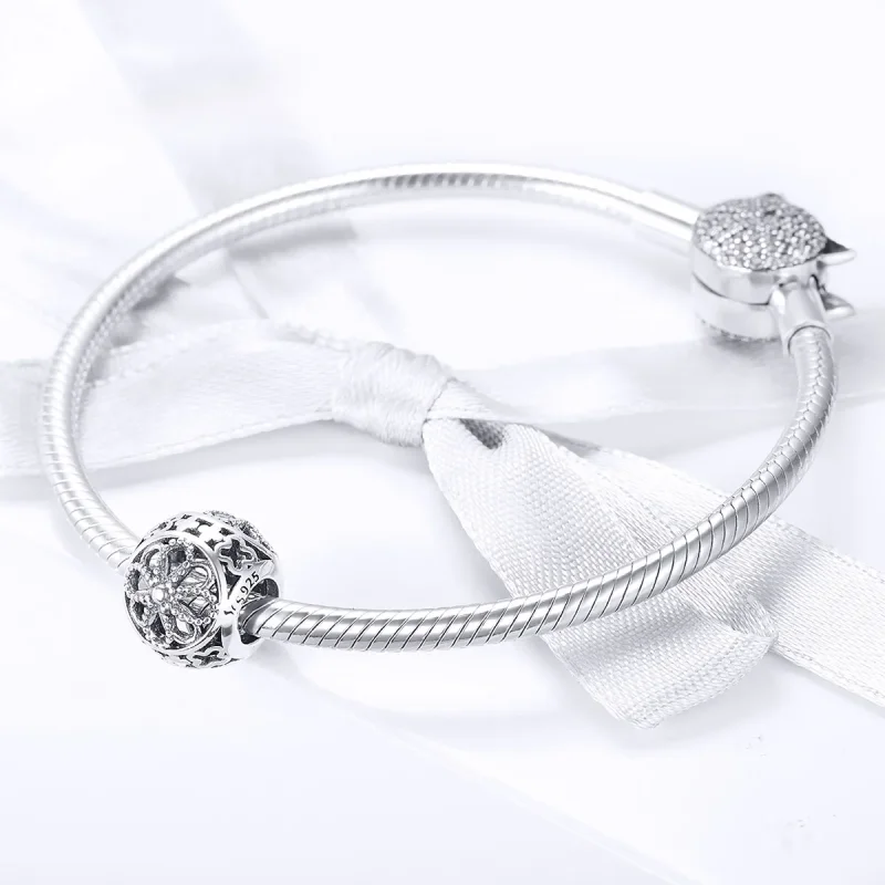 (imagine pentru) Talisman Tip Pandora Flori din argint - SCC899 - Vizualizare 3