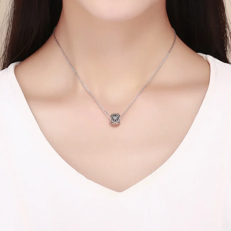 (imagine pentru) Talisman Tip Pandora Flori din argint - SCC899 - Vizualizare 5
