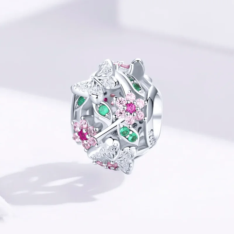 (imagine pentru) Talisman Tip Pandora Fluture dansant din argint - BSC116 - Vizualizare 2