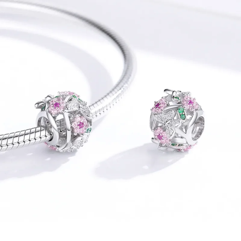 (imagine pentru) Talisman Tip Pandora Fluture dansant din argint - BSC116 - Vizualizare 4