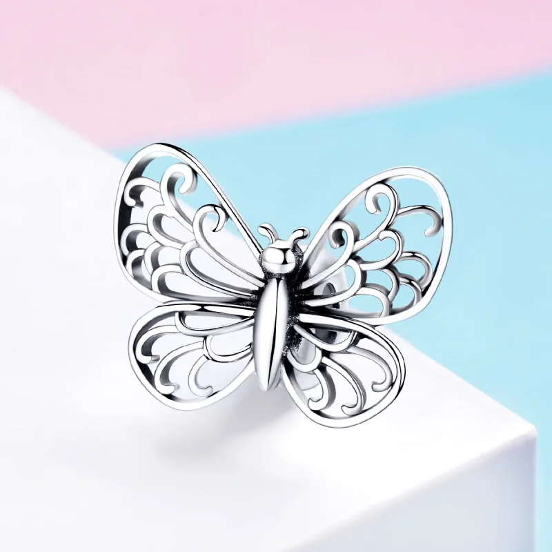 (imagine pentru) Talisman Tip Pandora Fluture din argint - BSC062 - Vizualizare 2