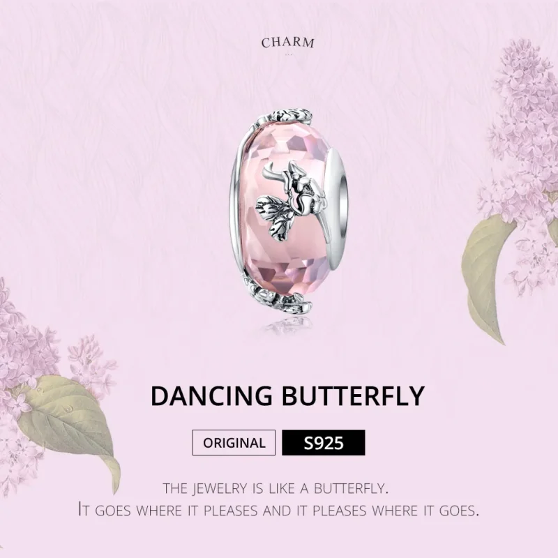 (imagine pentru) Talisman Tip Pandora Fluture din argint - SCC1285 - Vizualizare 2