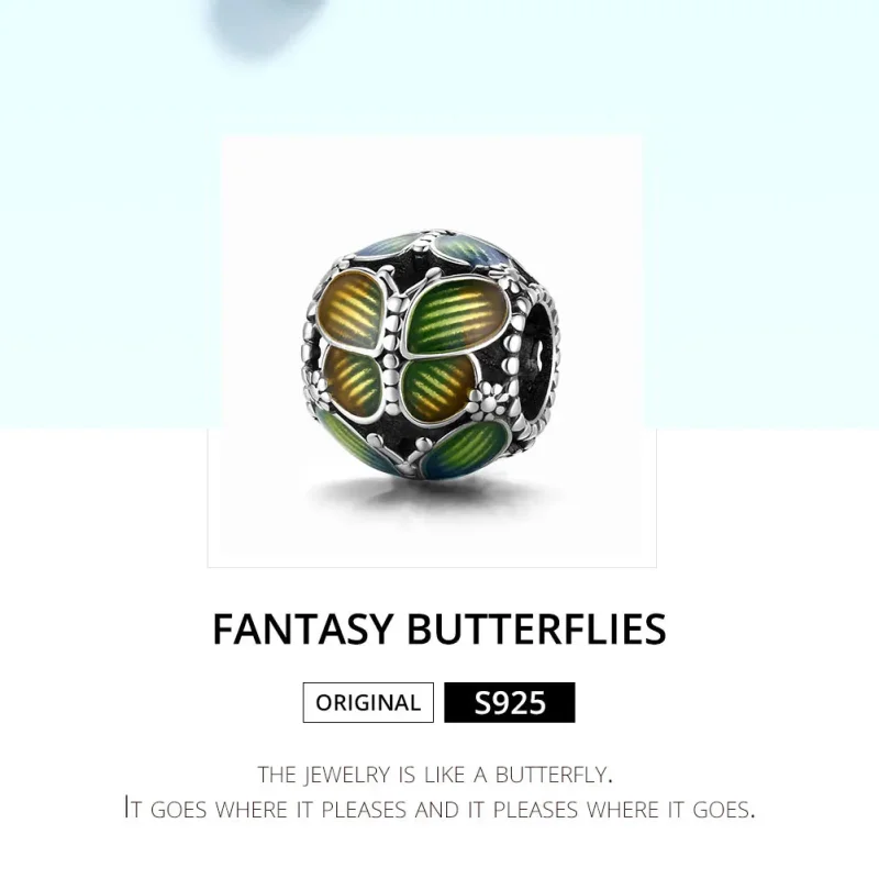 (imagine pentru) Talisman Tip Pandora Fluturi fantezi din argint - SCC1705 - Vizualizare 6