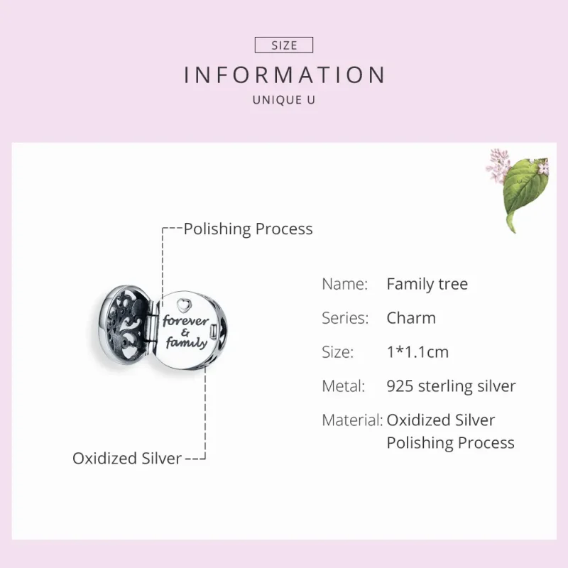 (imagine pentru) Talisman Tip Pandora Forever & Familie din argint - SCC1259 - Vizualizare 3