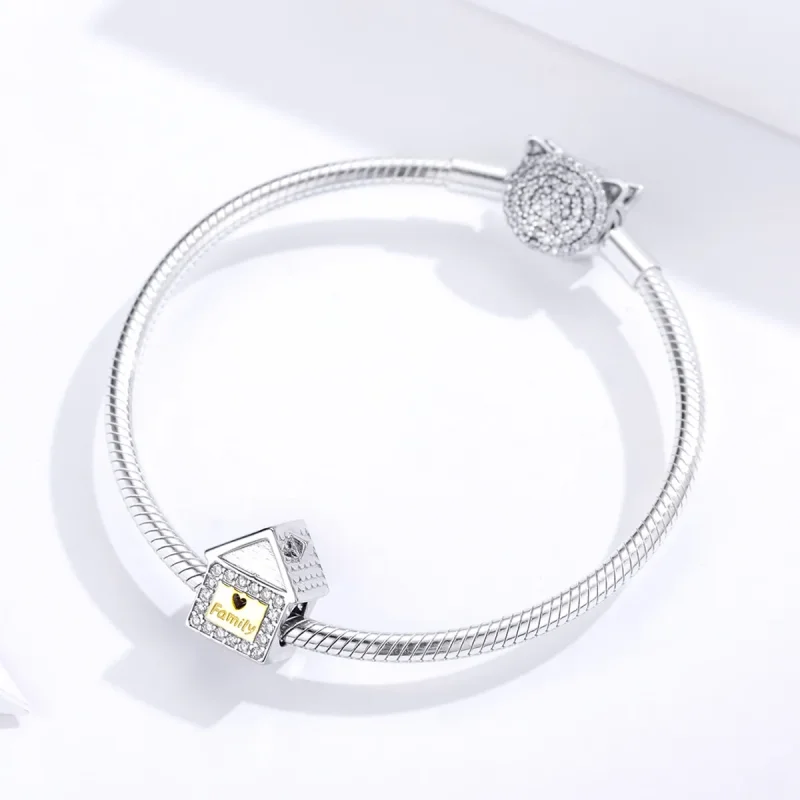 (imagine pentru) Talisman Tip Pandora Forever Familie în două tonuri în două nuanțe - SCC1330 - Vizualizare 3