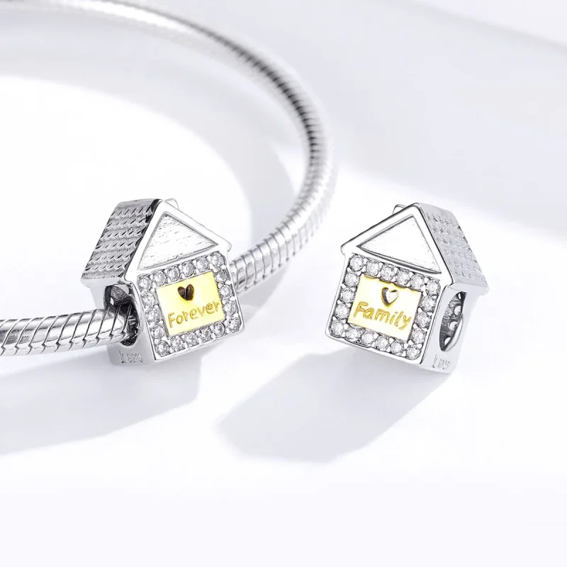 (imagine pentru) Talisman Tip Pandora Forever Familie în două tonuri în două nuanțe - SCC1330 - Vizualizare 4