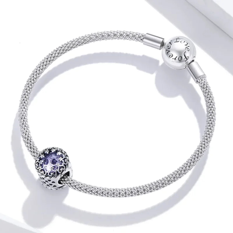 (imagine pentru) Talisman Tip Pandora Frumusețea durează pentru totdeauna din argint - SCC1791 - Vizualizare 3