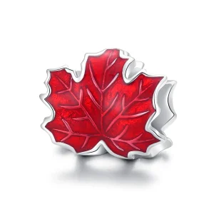 (imagine pentru) Talisman Tip Pandora frunză de arțar din argint - BSC335