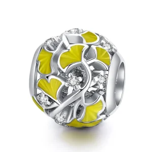 (imagine pentru) Talisman Tip Pandora Frunze elegante de Ginkgo din argint - BSC334