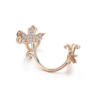 (imagine pentru) Talisman Tip Pandora Frunze Slient din aur rose - SCC1254
