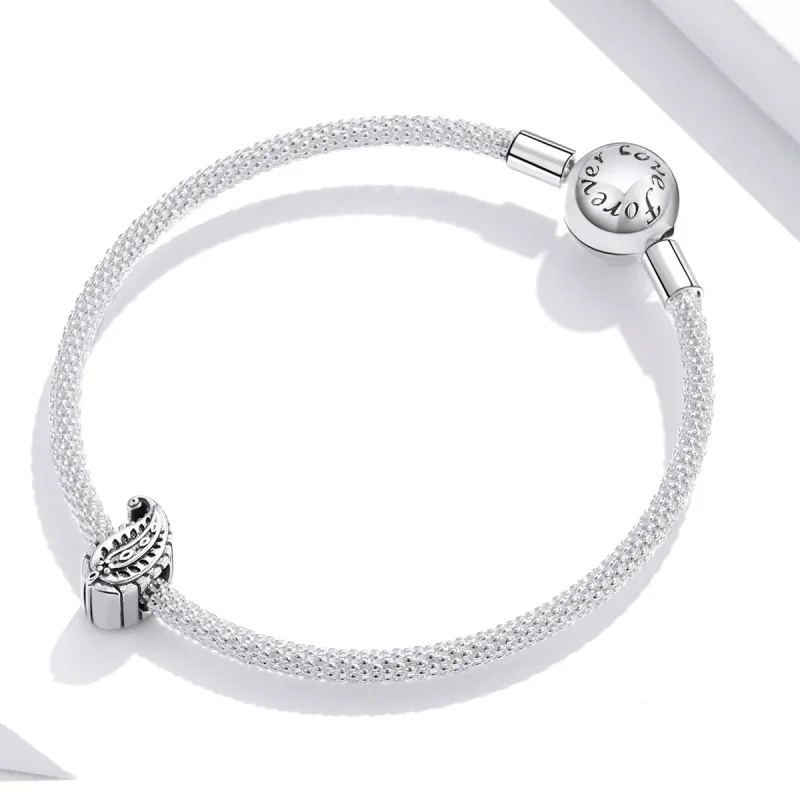 (imagine pentru) Talisman Tip Pandora Frunze Vintage din argint - SCC1824 - Vizualizare 3