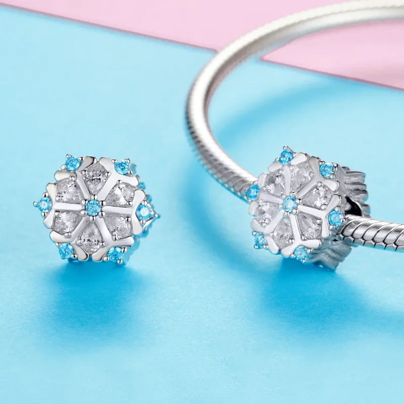 (imagine pentru) Talisman Tip Pandora Fulg de nea din argint - SCC1077 - Vizualizare 3