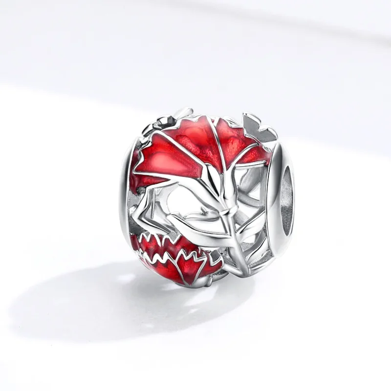 (imagine pentru) Talisman Tip Pandora Garoafa din argint - BSC097 - Vizualizare 2