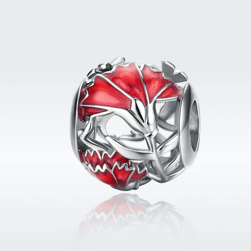 (imagine pentru) Talisman Tip Pandora Garoafa din argint - BSC097 - Vizualizare 5
