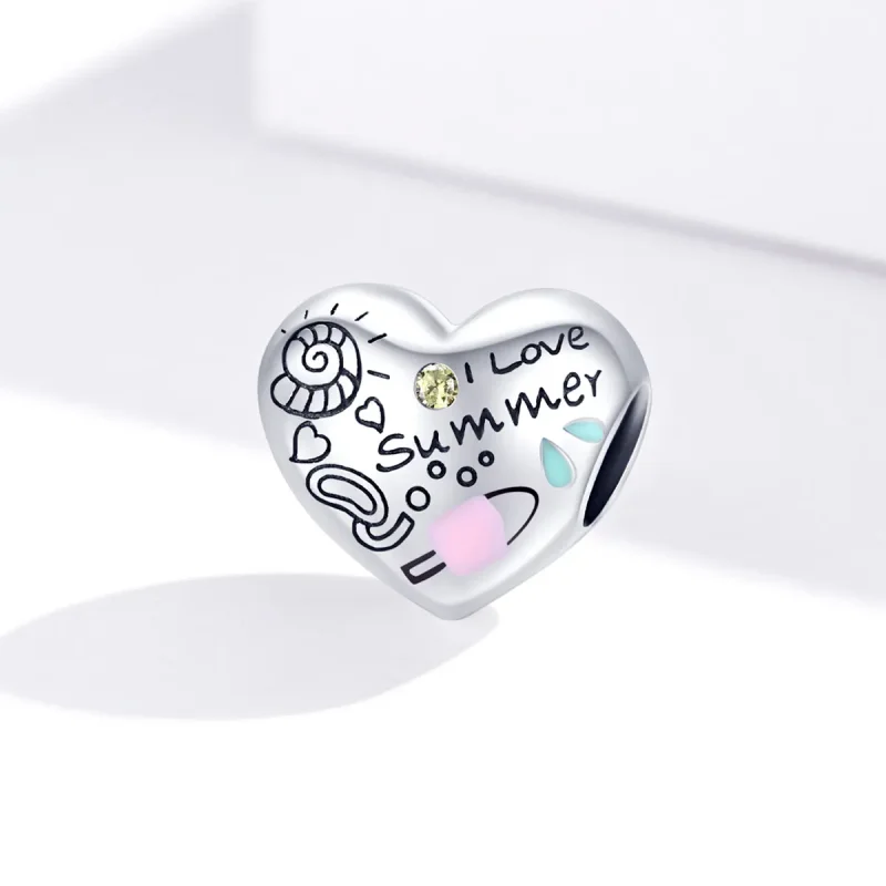 (imagine pentru) Talisman Tip Pandora Graffiti de vară din argint - SCC1529 - Vizualizare 2