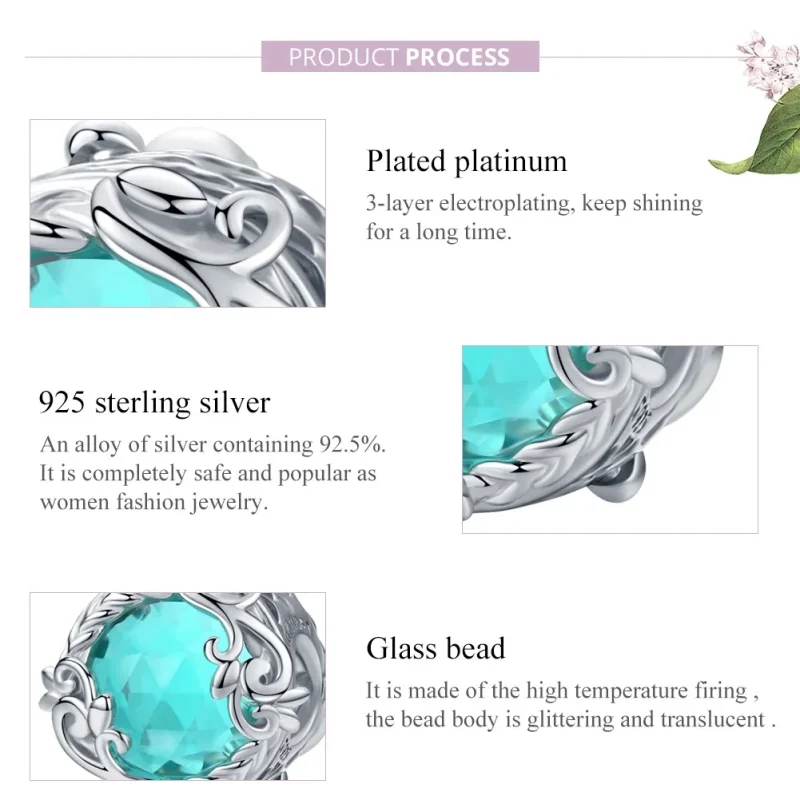 (imagine pentru) Talisman Tip Pandora Grădina Cecret din argint - BSC105 - Vizualizare 8