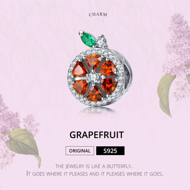 (imagine pentru) Talisman Tip Pandora Grepfrut din argint - SCC1277 - Vizualizare 2