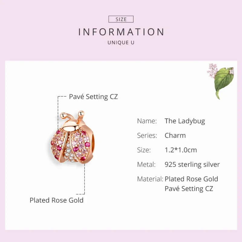 (imagine pentru) Talisman Tip Pandora Gărgăriță din aur rose - SCC1120-C - Vizualizare 3