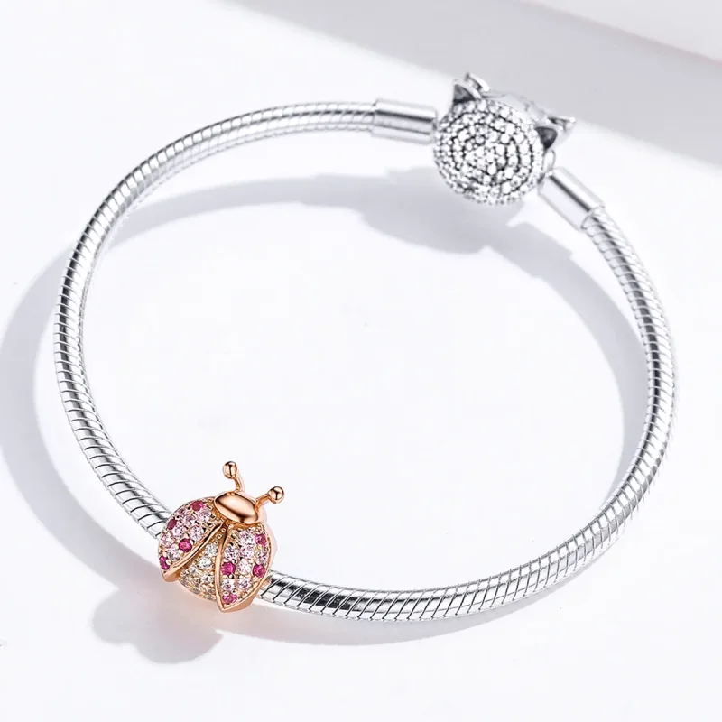 (imagine pentru) Talisman Tip Pandora Gărgăriță din aur rose - SCC1120-C - Vizualizare 4