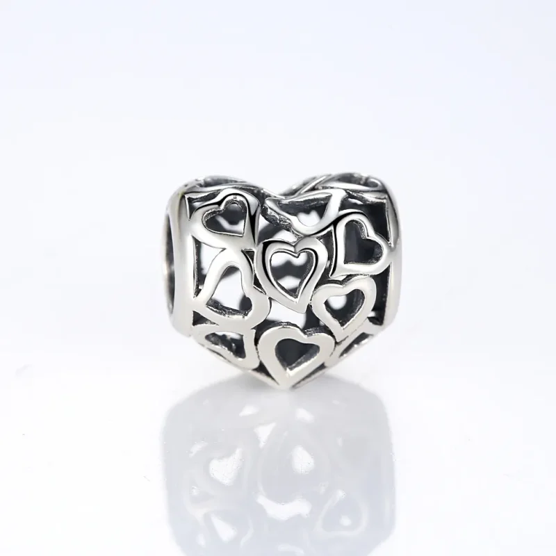 (imagine pentru) Talisman Tip Pandora Hearts Hearts din argint - SCC024 - Vizualizare 5