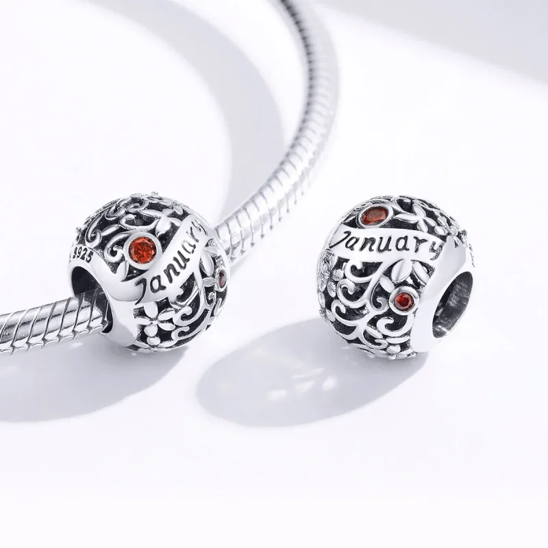 (imagine pentru) Talisman Tip Pandora Ianuarie Birthstone din argint - SCC1385-1 - Vizualizare 3