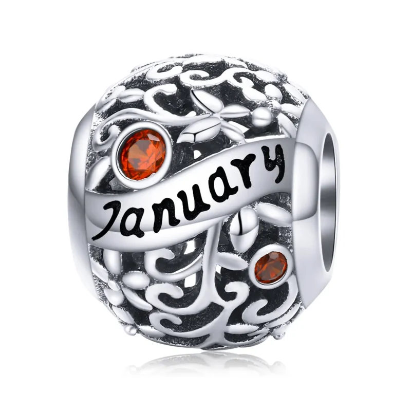 (imagine pentru) Talisman Tip Pandora Ianuarie Birthstone din argint - SCC1385-1