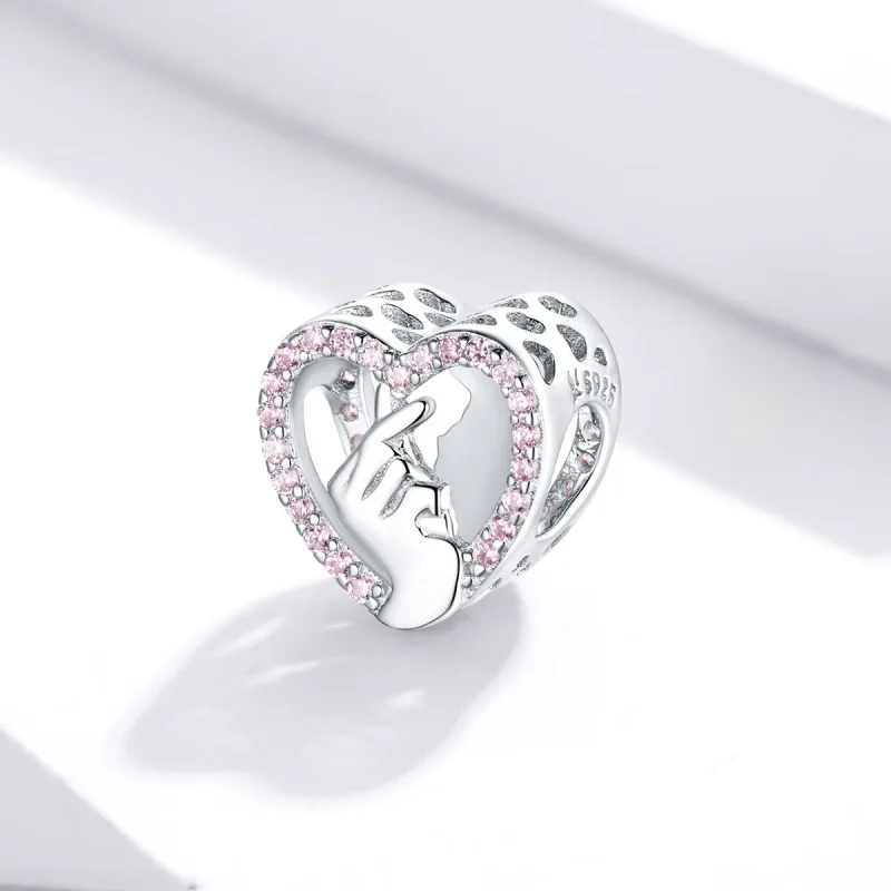 (imagine pentru) Talisman Tip Pandora Inima Degetului din argint - SCC1690 - Vizualizare 2