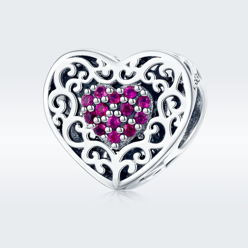 (imagine pentru) Talisman Tip Pandora Inima din argint - SCC1109 - Vizualizare 3