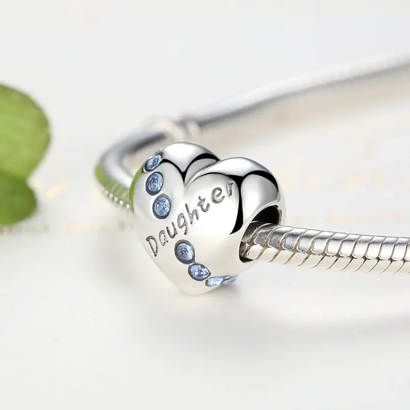 (imagine pentru) Talisman Tip Pandora Inima fiică din argint - SCC007 - Vizualizare 4