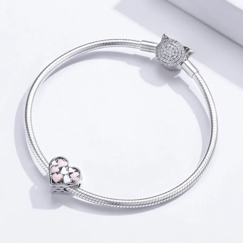 (imagine pentru) Talisman Tip Pandora Inima romantică din argint - SCC1423 - Vizualizare 3