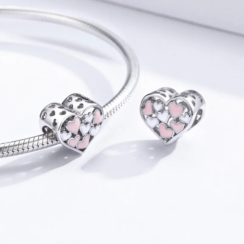 (imagine pentru) Talisman Tip Pandora Inima romantică din argint - SCC1423 - Vizualizare 4