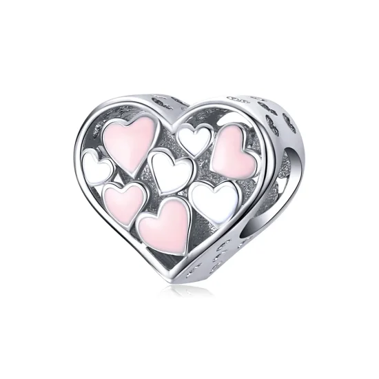 (imagine pentru) Talisman Tip Pandora Inima romantică din argint - SCC1423
