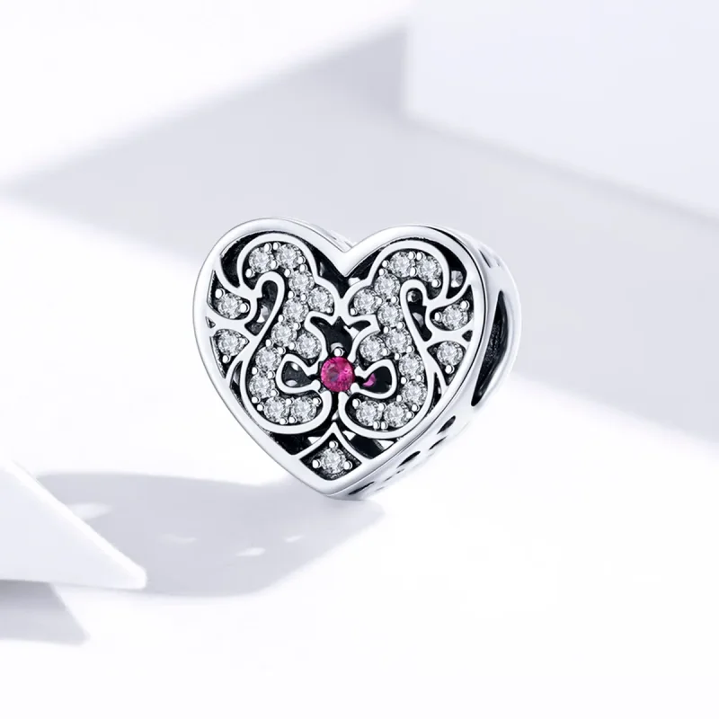 (imagine pentru) Talisman Tip Pandora Intotdeauna in inima mea din argint - SCC1415 - Vizualizare 2