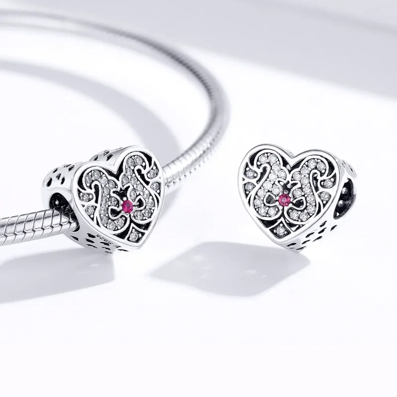 (imagine pentru) Talisman Tip Pandora Intotdeauna in inima mea din argint - SCC1415 - Vizualizare 4