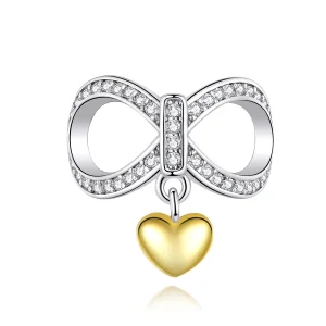 (imagine pentru) Talisman Tip Pandora Iubire infinita în două nuanțe - SCC1300