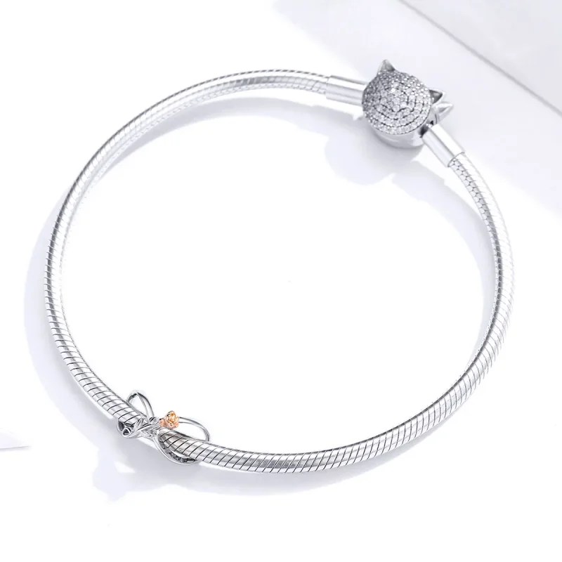 (imagine pentru) Talisman Tip Pandora Iubire infinita în două nuanțe - SCC1463 - Vizualizare 3